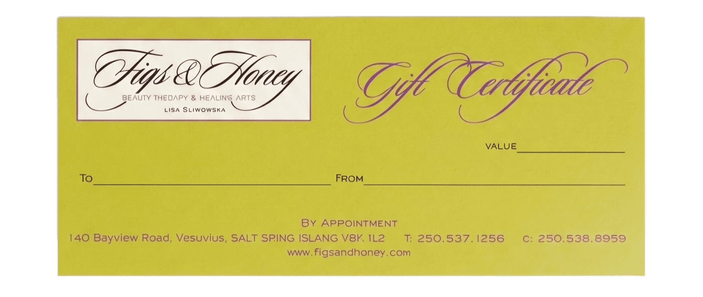 A Figs & Honey gift certificate